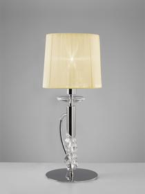 Tiffany Polished Chrome-Cream Crystal Table Lamps Mantra Shaded Table Lamps
